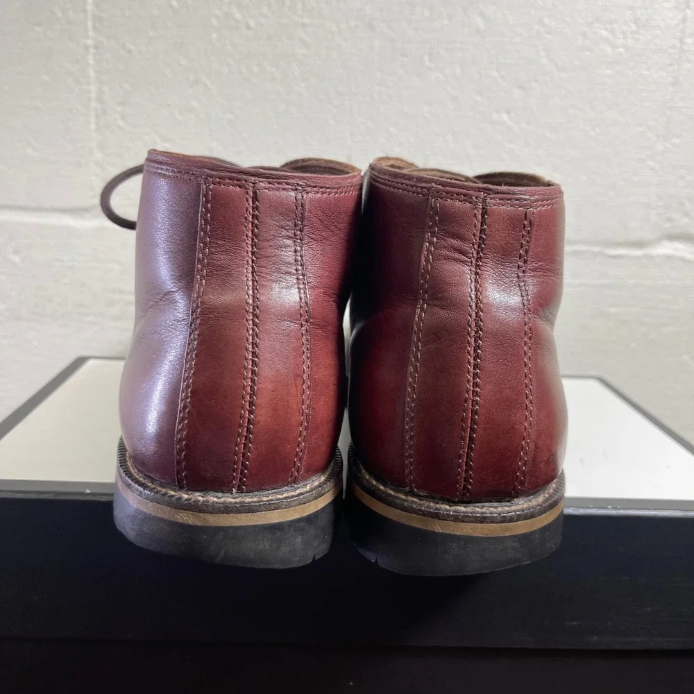 L L Bean Chukka Ankle Boots Burgundy Leather Lace up Men's‎ Size 11 M